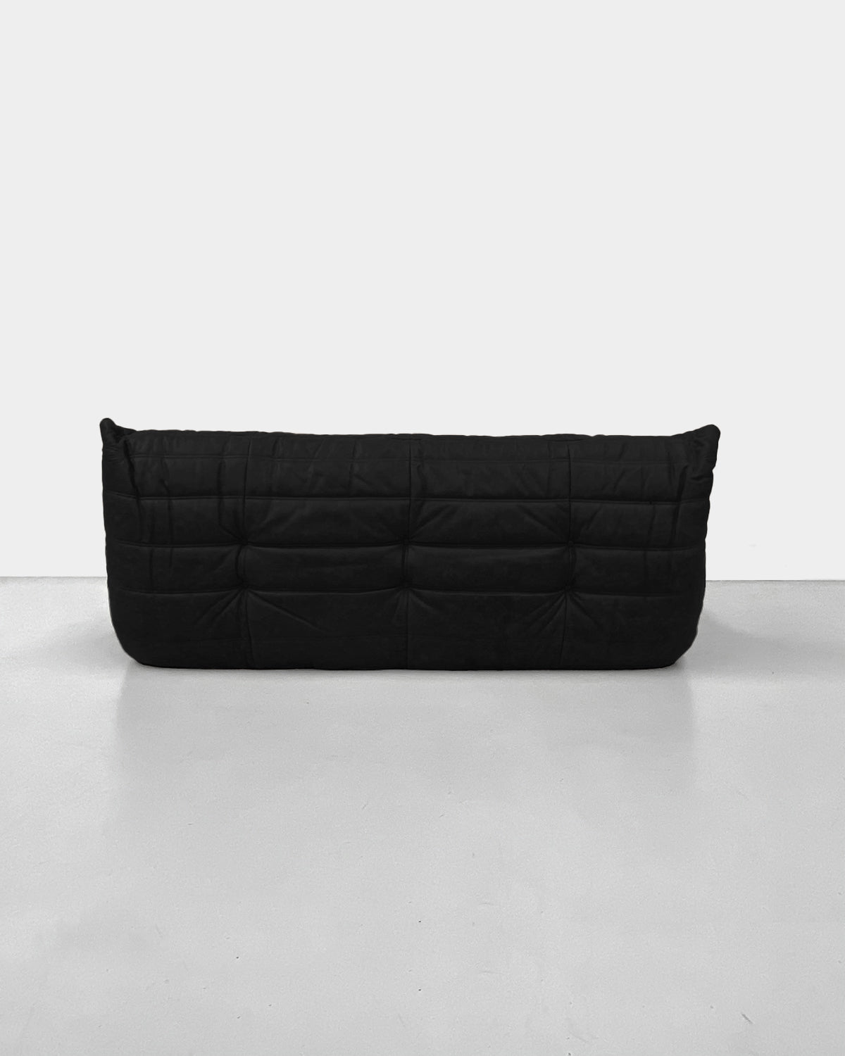 Togo Sofa in Black Leather by Michel Ducaroy for Ligne Roset