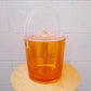 1960s Orange and Clear Lucite Ice Bucket