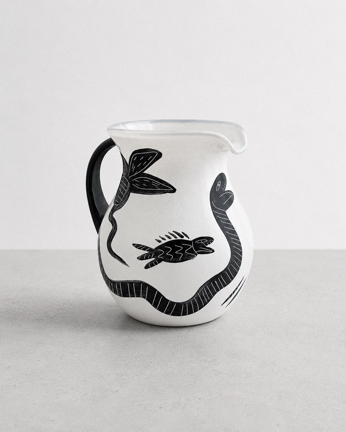 1987 Kosta Boda Caramba Collection Jug by Ulrica Hydman-Vallien; Signed