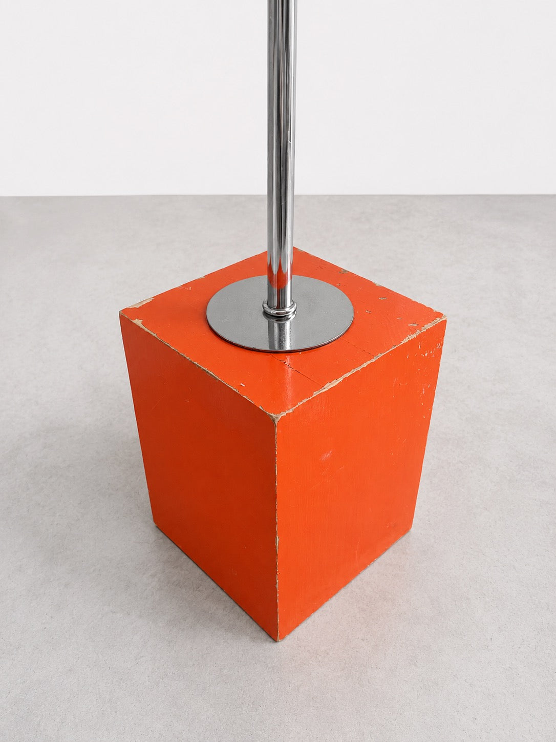 1960s/70s Orange Orb Eyeball Lamp Attributed to Robert Sonneman for George Kovacs