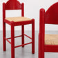 Set of 2 1970s MCM Hank Lowenstein Padova Bar Stools with Rush Seating
