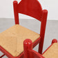 Set of 2 1970s MCM Hank Lowenstein Padova Bar Stools with Rush Seating