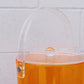 1960s Orange and Clear Lucite Ice Bucket