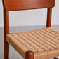 Set of 4 MCM Danish Teak Dining Chairs w/ Woven Seat