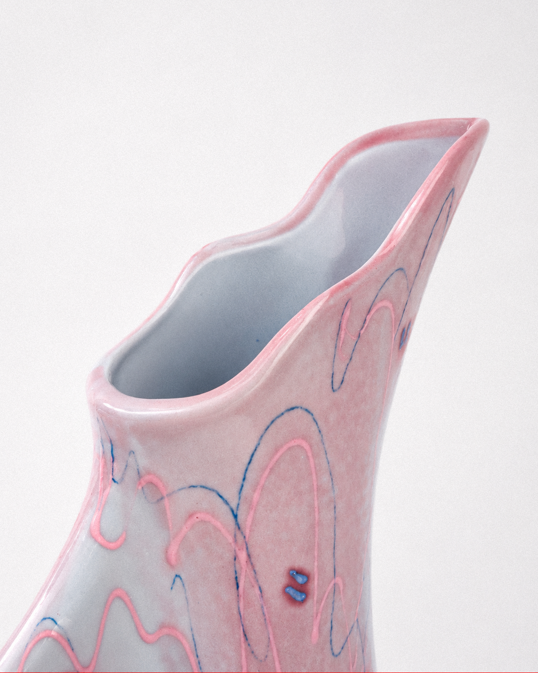 1980s Ceramic Sculptural Vase by Ingrid, Signed
