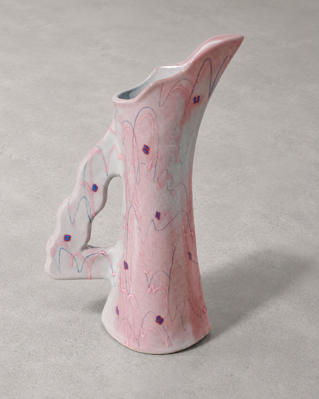 1980s Ceramic Sculptural Vase by Ingrid, Signed