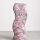 1980s Wavy Ceramic Vase by Ingrid, Signed