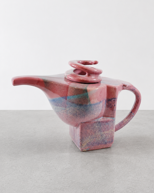 1980s Charles Nalle Ceramic Teapot, Signed