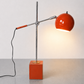 1960s/70s Orange Orb Eyeball Lamp Attributed to Robert Sonneman for George Kovacs