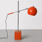 1960s/70s Orange Orb Eyeball Lamp Attributed to Robert Sonneman for George Kovacs