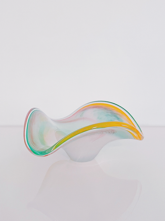 Wavy Pastel Murano Glass Bowl