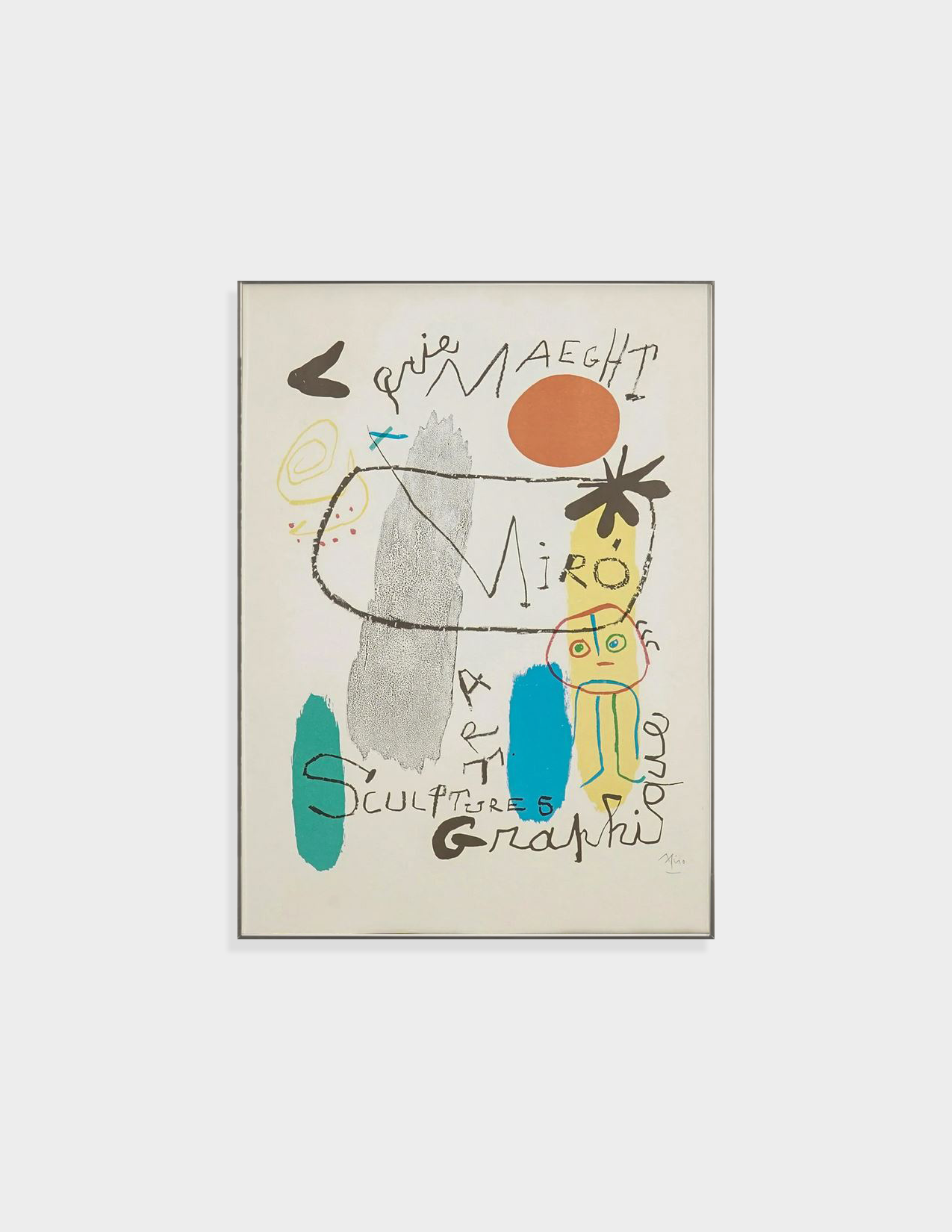 Signed Galeri Maeght Lithograph by Joan Miro