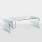 1980s Undulating Glass Coffee Table w/ Frosted Accents