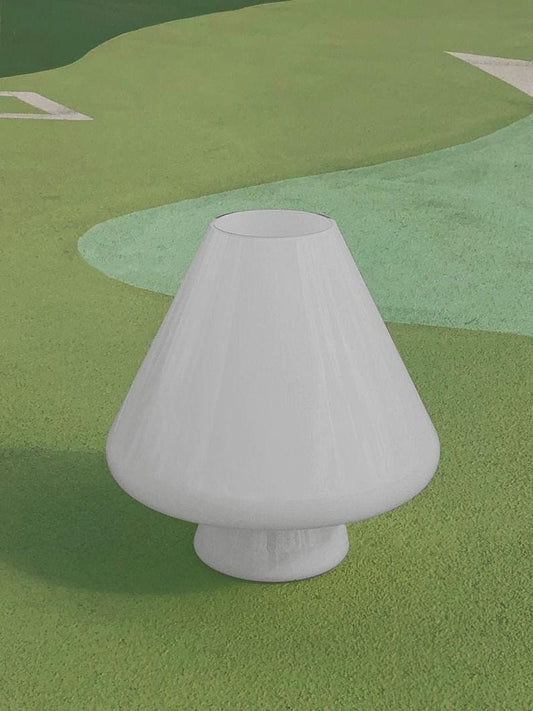 XL 1960s RES Murano Mushroom Lamp in White